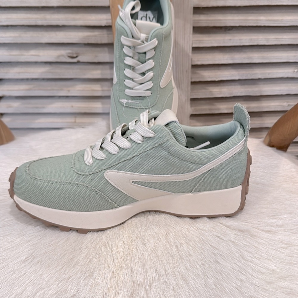 NEW Dolce Vita : Light Soft Green Dolce Vita Canvas Sneakers - Picture 5 of 7